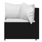 vidaXL Set de muebles de jardín 3 pzas y cojines ratán sintético negro vidaXL Set de muebles de jardín 3 pzas y cojines ratán sintético negro