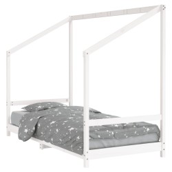 vidaXL Estructura de cama para niños madera de pino blanco 90x200 cm