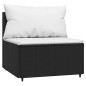 vidaXL Set de muebles de jardín 3 pzas y cojines ratán sintético negro vidaXL Set de muebles de jardín 3 pzas y cojines ratán sintético negro