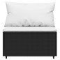vidaXL Set de muebles de jardín 3 pzas y cojines ratán sintético negro vidaXL Set de muebles de jardín 3 pzas y cojines ratán sintético negro