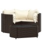 vidaXL Set muebles de jardín 4 piezas y cojines ratán sintético marrón vidaXL Set muebles de jardín 4 piezas y cojines ratán sintético marrón