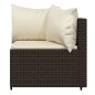 vidaXL Set muebles de jardín 4 piezas y cojines ratán sintético marrón vidaXL Set muebles de jardín 4 piezas y cojines ratán sintético marrón