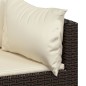 vidaXL Set muebles de jardín 4 piezas y cojines ratán sintético marrón vidaXL Set muebles de jardín 4 piezas y cojines ratán sintético marrón