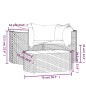 vidaXL Set muebles de jardín 4 piezas y cojines ratán sintético marrón vidaXL Set muebles de jardín 4 piezas y cojines ratán sintético marrón
