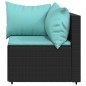 vidaXL Set de muebles de jardín 3 pzas y cojines ratán sintético negro vidaXL Set de muebles de jardín 3 pzas y cojines ratán sintético negro