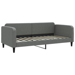 vidaXL Sofá cama tela gris oscuro 90x200 cm