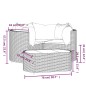 vidaXL Set de muebles de jardín 4 pzas y cojines ratán sintético gris vidaXL Set de muebles de jardín 4 pzas y cojines ratán sintético gris