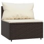 vidaXL Set muebles de jardín 3 piezas y cojines ratán sintético marrón vidaXL Set muebles de jardín 3 piezas y cojines ratán sintético marrón