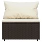 vidaXL Set muebles de jardín 3 piezas y cojines ratán sintético marrón vidaXL Set muebles de jardín 3 piezas y cojines ratán sintético marrón