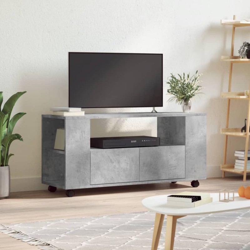 vidaXL Mueble de TV madera de ingeniería gris hormigón 102x34,5x43 cm vidaXL Mueble de TV madera de ingeniería gris hormigón 102x34,5x43 cm