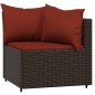 vidaXL Set muebles de jardín 4 piezas y cojines ratán sintético marrón vidaXL Set muebles de jardín 4 piezas y cojines ratán sintético marrón