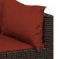 vidaXL Set muebles de jardín 4 piezas y cojines ratán sintético marrón vidaXL Set muebles de jardín 4 piezas y cojines ratán sintético marrón