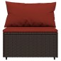 vidaXL Set muebles de jardín 4 piezas y cojines ratán sintético marrón vidaXL Set muebles de jardín 4 piezas y cojines ratán sintético marrón