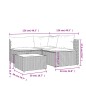 vidaXL Set muebles de jardín 4 piezas y cojines ratán sintético marrón vidaXL Set muebles de jardín 4 piezas y cojines ratán sintético marrón