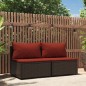vidaXL Sofás centrales jardín con cojines 2 uds ratán sintético marrón vidaXL Sofás centrales jardín con cojines 2 uds ratán sintético marrón