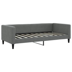 vidaXL Sofá cama tela gris oscuro 90x190 cm