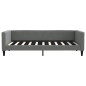 vidaXL Sofá cama tela gris oscuro 90x190 cm