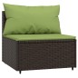 vidaXL Set muebles de jardín 4 piezas y cojines ratán sintético marrón vidaXL Set muebles de jardín 4 piezas y cojines ratán sintético marrón