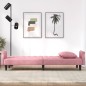 vidaXL Sofá cama con reposabrazos terciopelo rosa vidaXL Sofá cama con reposabrazos terciopelo rosa