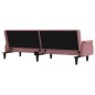 vidaXL Sofá cama con reposabrazos terciopelo rosa vidaXL Sofá cama con reposabrazos terciopelo rosa