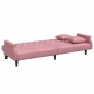 vidaXL Sofá cama con reposabrazos terciopelo rosa vidaXL Sofá cama con reposabrazos terciopelo rosa
