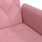 vidaXL Sofá cama con reposabrazos terciopelo rosa vidaXL Sofá cama con reposabrazos terciopelo rosa