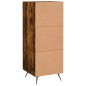 vidaXL Aparador madera de ingeniería roble ahumado 34,5x34x90 cm vidaXL Aparador madera de ingeniería roble ahumado 34,5x34x90 cm
