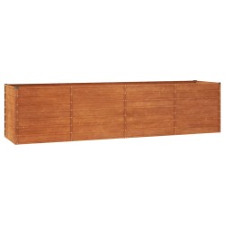 vidaXL Arriate oxidado de acero corten 320x80x77 cm
