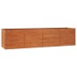 vidaXL Arriate oxidado de acero corten 320x80x77 cm