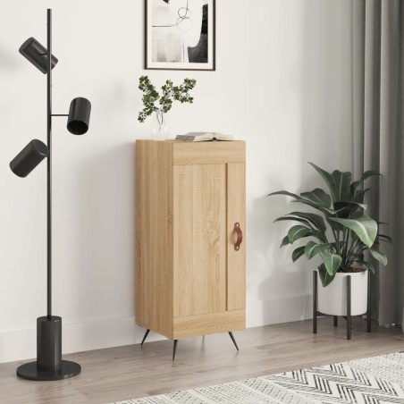 vidaXL Aparador madera contrachapada color roble Sonoma 34,5x34x90 cm