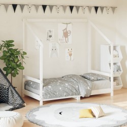 vidaXL Estructura de cama para niños madera de pino blanco 80x160 cm