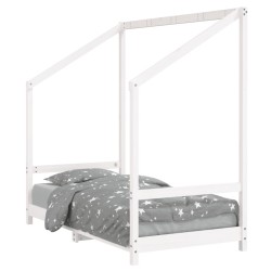 vidaXL Estructura de cama para niños madera de pino blanco 80x160 cm
