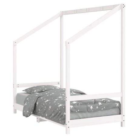 vidaXL Estructura de cama para niños madera de pino blanco 80x160 cm
