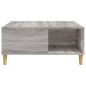 vidaXL Mesa de centro madera contrachapada gris Sonoma 80x80x36,5 cm