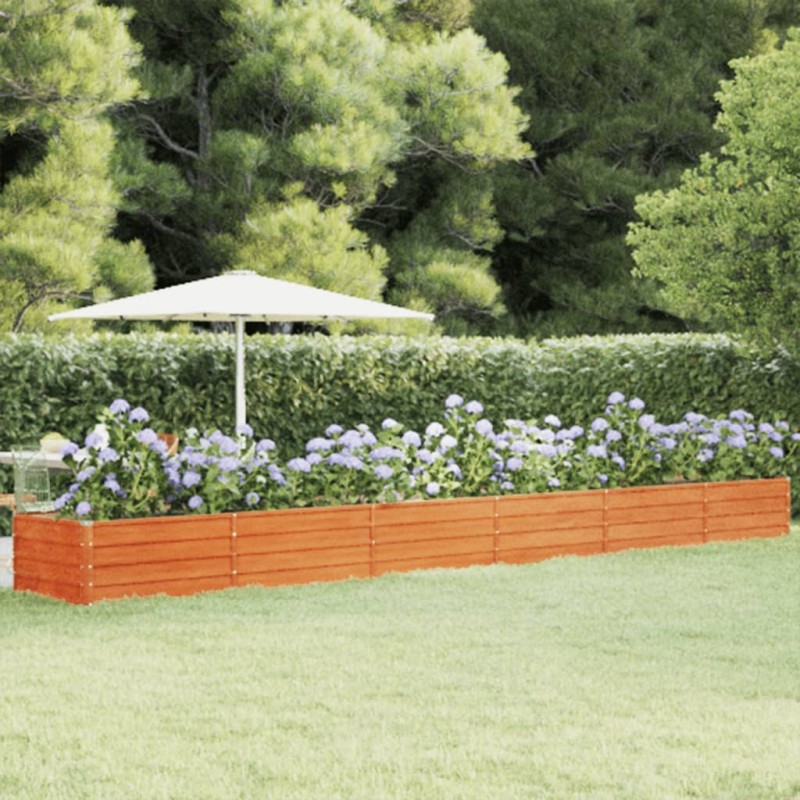 vidaXL Arriate oxidado de acero corten 600x80x45 cm vidaXL Arriate oxidado de acero corten 600x80x45 cm