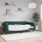 vidaXL Sofá cama terciopelo verde oscuro 90x200 cm vidaXL Sofá cama terciopelo verde oscuro 90x200 cm