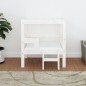 vidaXL Cama para perros madera maciza de pino blanco 55,5x53,5x60 cm