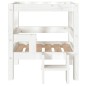 vidaXL Cama para perros madera maciza de pino blanco 55,5x53,5x60 cm