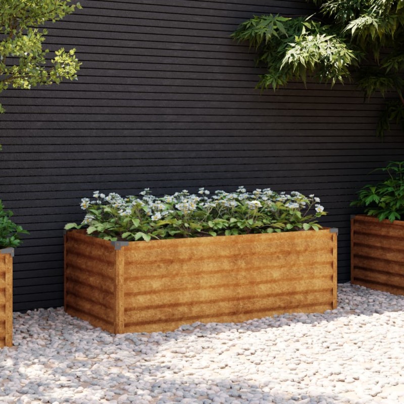 vidaXL Jardinera acero corten 100x50x36 cm vidaXL Jardinera acero corten 100x50x36 cm