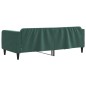 vidaXL Sofá cama terciopelo verde oscuro 90x200 cm vidaXL Sofá cama terciopelo verde oscuro 90x200 cm