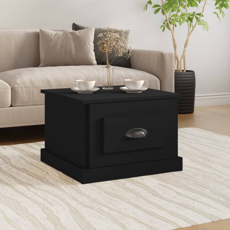 vidaXL Mesa de centro madera contrachapada negra 50x50x35 cm vidaXL Mesa de centro madera contrachapada negra 50x50x35 cm