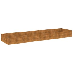 vidaXL Jardinera acero corten 387x100x36 cm