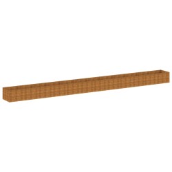 vidaXL Jardinera de acero corten 1150x100x69 cm