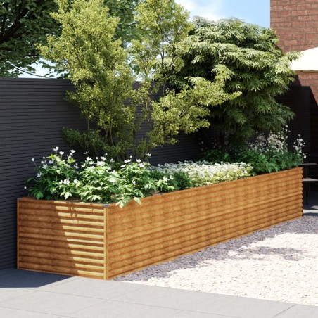 vidaXL Jardinera de acero corten 479x100x69 cm