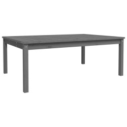 vidaXL Mesa de jardín madera maciza pino gris 121x82,5x45 cm