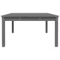 vidaXL Mesa de jardín madera maciza pino gris 121x82,5x45 cm vidaXL Mesa de jardín madera maciza pino gris 121x82,5x45 cm