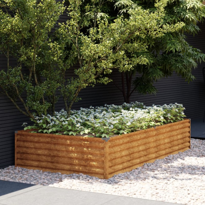 vidaXL Jardinera acero corten 195x100x36 cm vidaXL Jardinera acero corten 195x100x36 cm