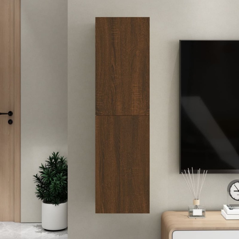 vidaXL Mueble para TV de pared color roble marrón 30,5x30x110 cm vidaXL Mueble para TV de pared color roble marrón 30,5x30x110 cm