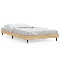 vidaXL Estructura de cama madera contrachapada roble Sonoma 100x200 cm