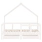 vidaXL Estructura cama niños con cajones madera pino blanco 70x140 cm vidaXL Estructura cama niños con cajones madera pino blanco 70x140 cm